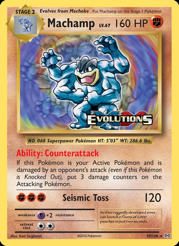 Machamp 59/108 - Evolutions Pokemon card