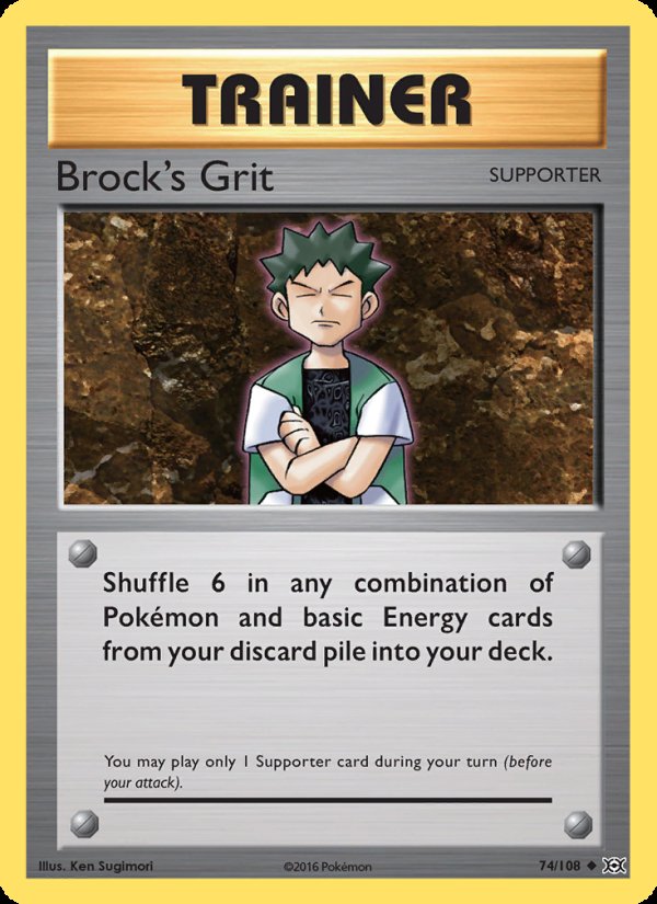 Brock's Grit 74/108 - Evolutions Pokemon card