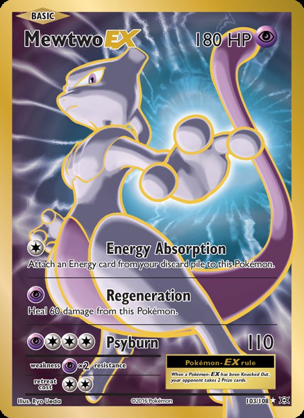 Mewtwo EX 103/108 - Evolutions Pokemon card