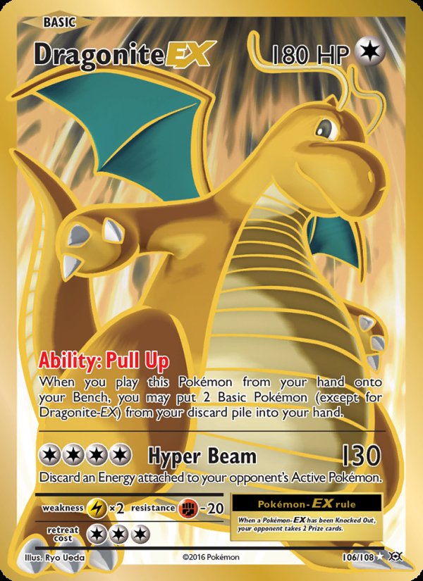 Dragonite EX 106/108 - Evolutions Pokemon card