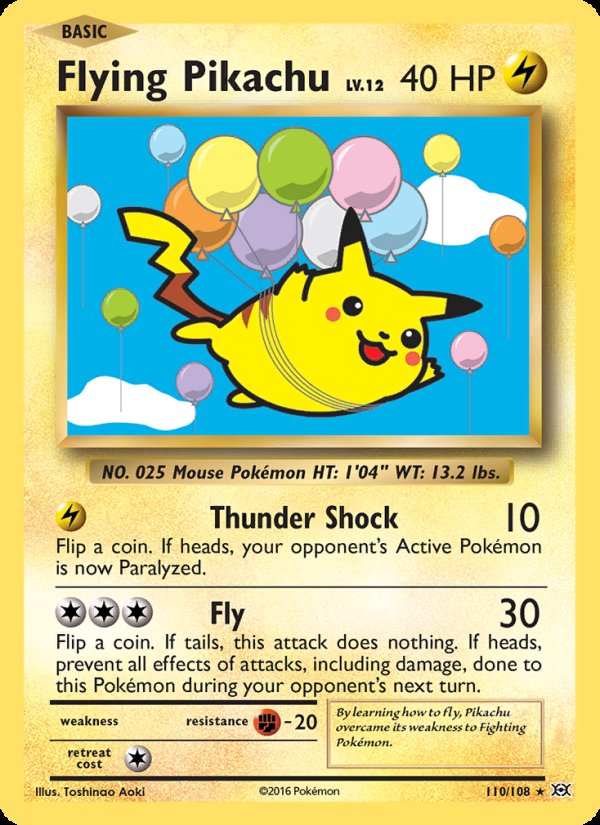 Flying Pikachu 110/108 - Evolutions Pokemon card