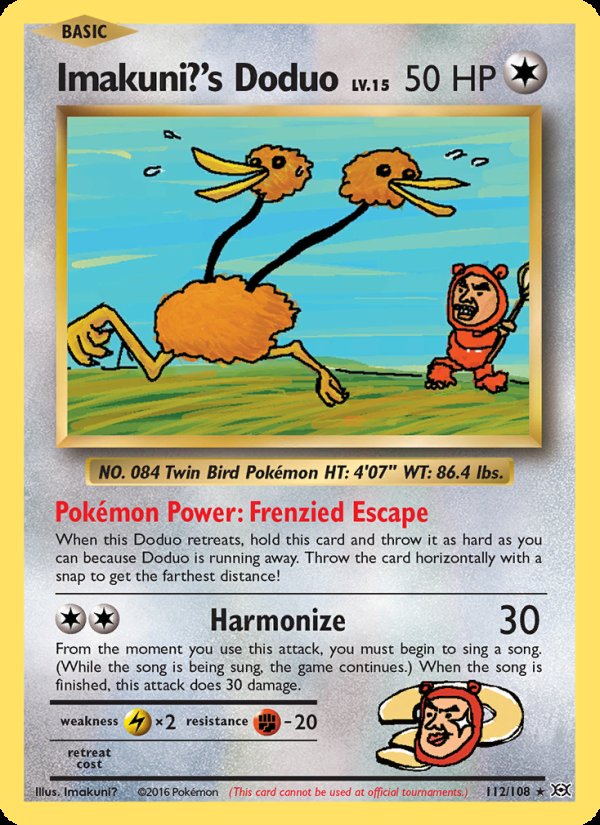 Imakuni?'s Doduo 112/108 - Evolutions Pokemon card