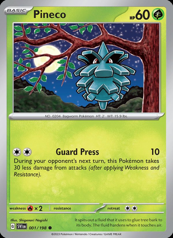 Pineco 001/198 - Scarlet & Violet Pokemon card