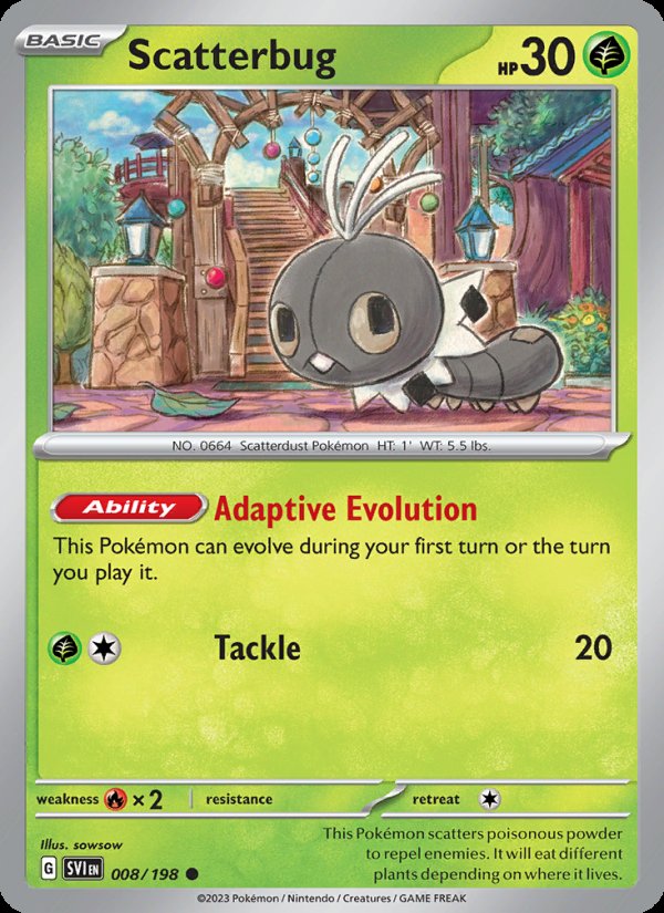 Scatterbug 008/198 - Scarlet & Violet Pokemon card