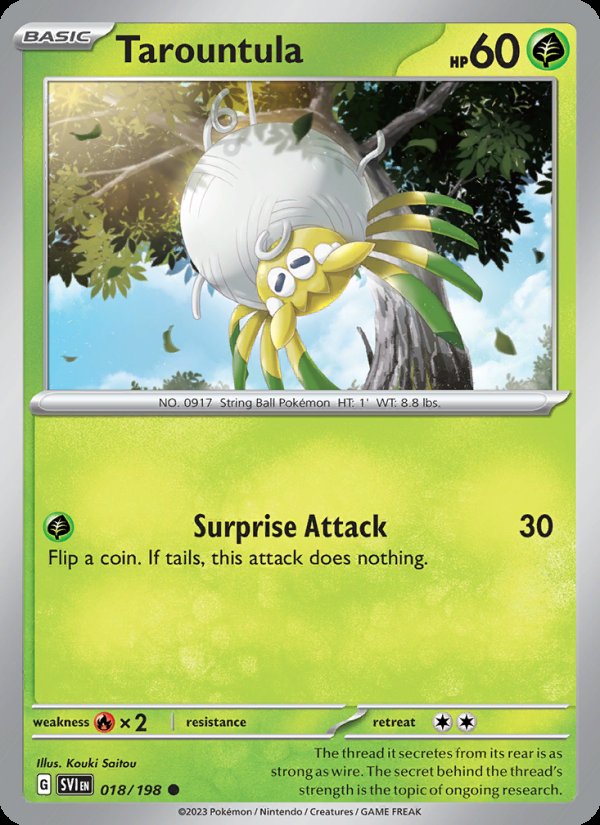 Tarountula 018/198 - Scarlet & Violet Pokemon card