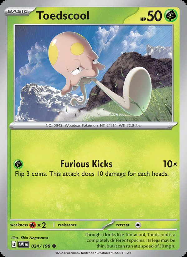 Toedscool 024/198 - Scarlet & Violet Pokemon card
