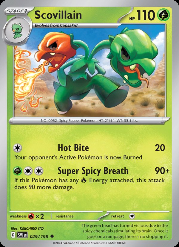 Scovillain 029/198 - Scarlet & Violet Pokemon card
