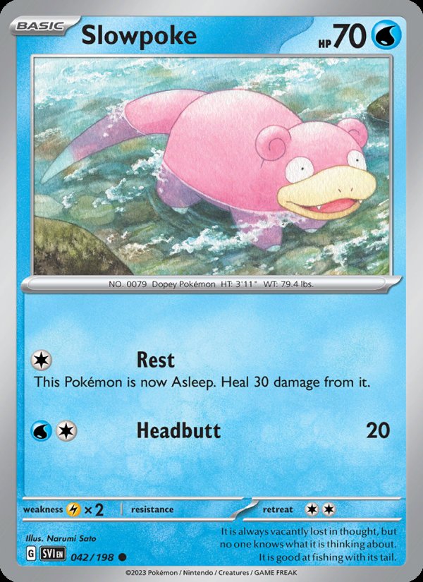 Slowpoke 042/198 - Scarlet & Violet Pokemon card