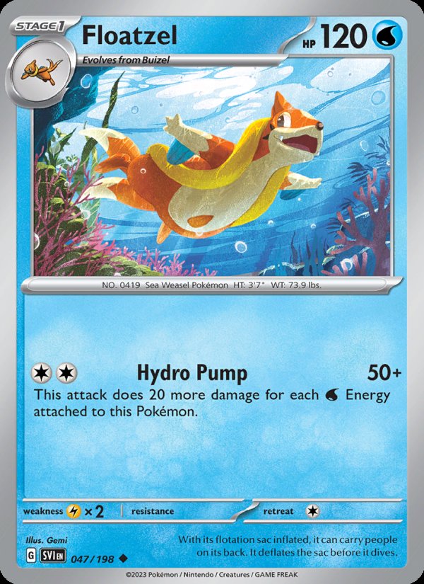 Floatzel 047/198 - Scarlet & Violet Pokemon card