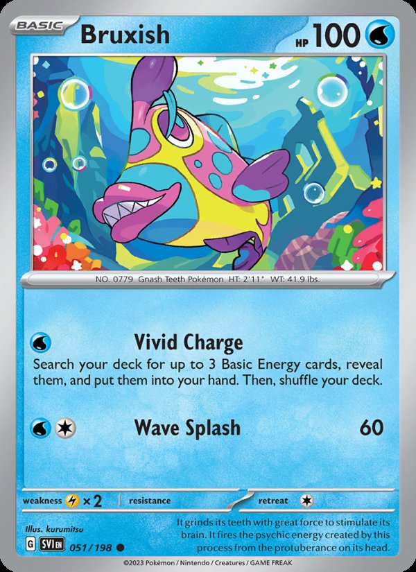 Bruxish 051/198 - Scarlet & Violet Pokemon card