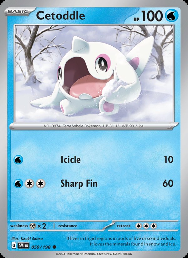Cetoddle 059/198 - Scarlet & Violet Pokemon card
