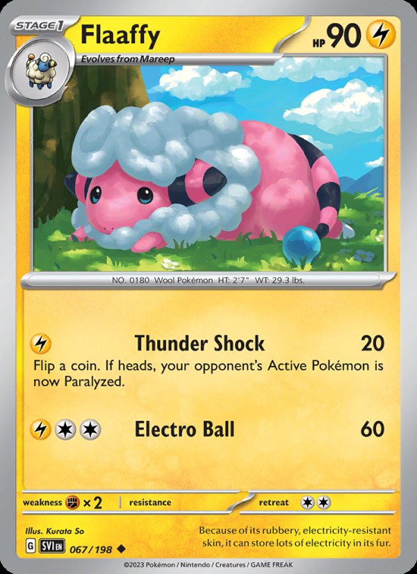 Flaaffy 067/198 - Scarlet & Violet Pokemon card