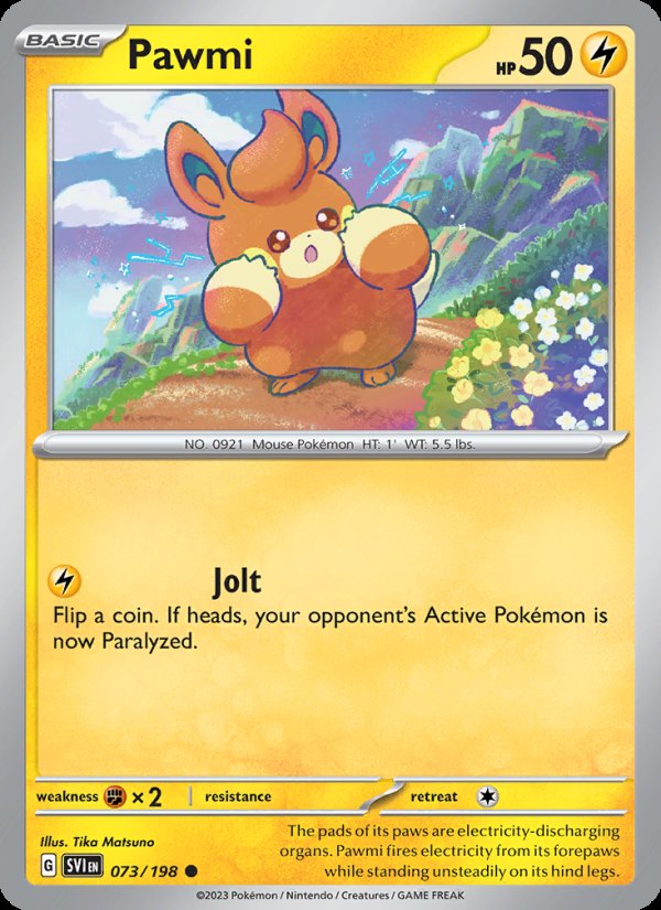 Pawmi 073/198 - Scarlet & Violet Pokemon card