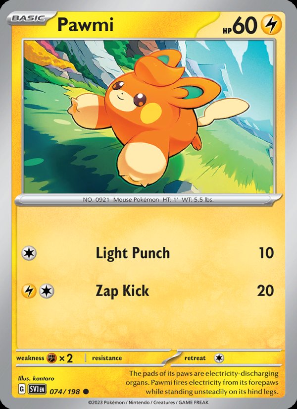 Pawmi 074/198 - Scarlet & Violet Pokemon card