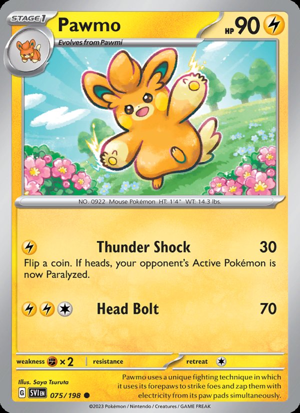 Pawmo 075/198 - Scarlet & Violet Pokemon card