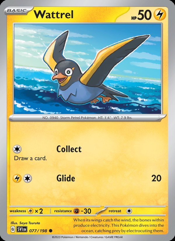 Wattrel 077/198 - Scarlet & Violet Pokemon card