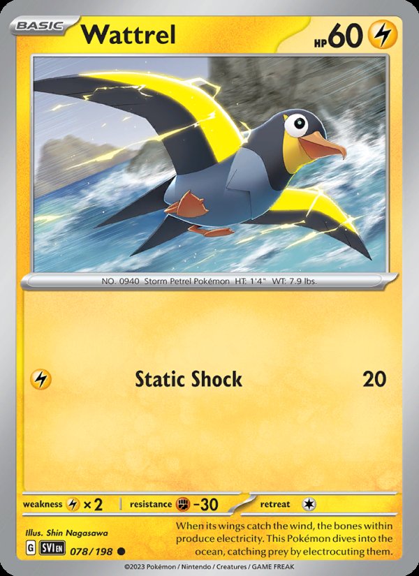 Wattrel 078/198 - Scarlet & Violet Pokemon card