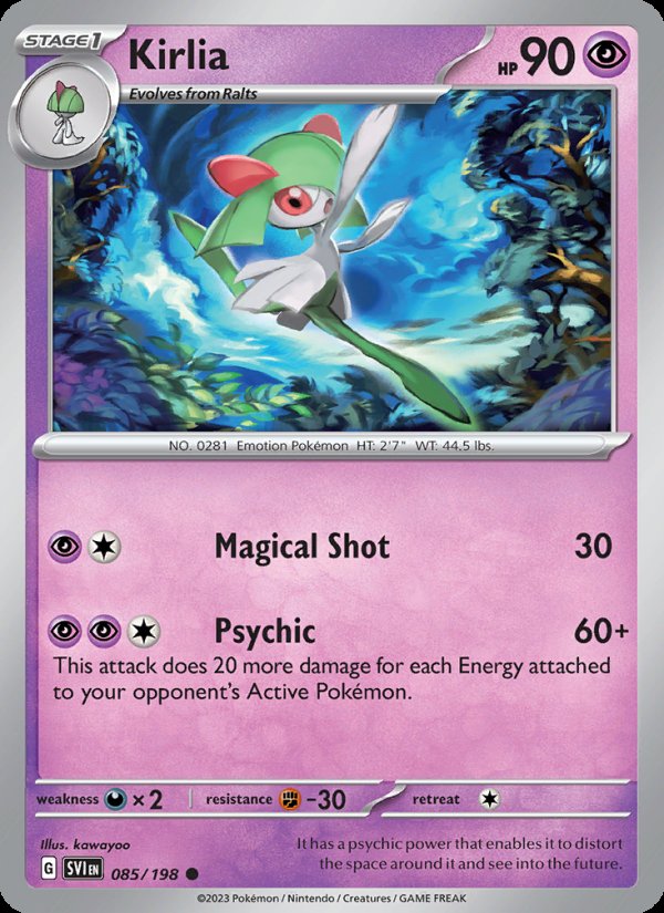 Kirlia 085/198 - Scarlet & Violet Pokemon card