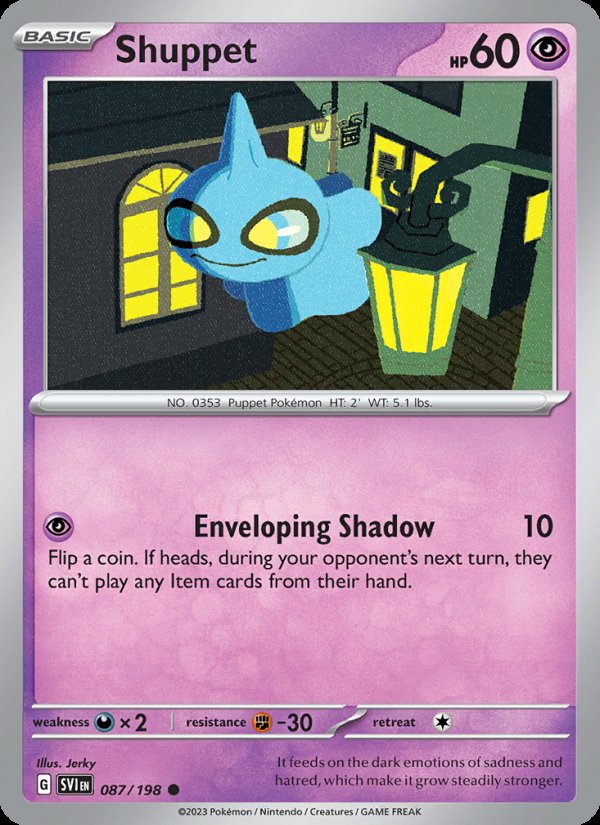 Shuppet 087/198 - Scarlet & Violet Pokemon card