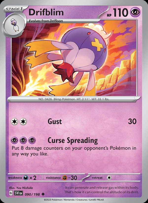 Drifblim 090/198 - Scarlet & Violet Pokemon card