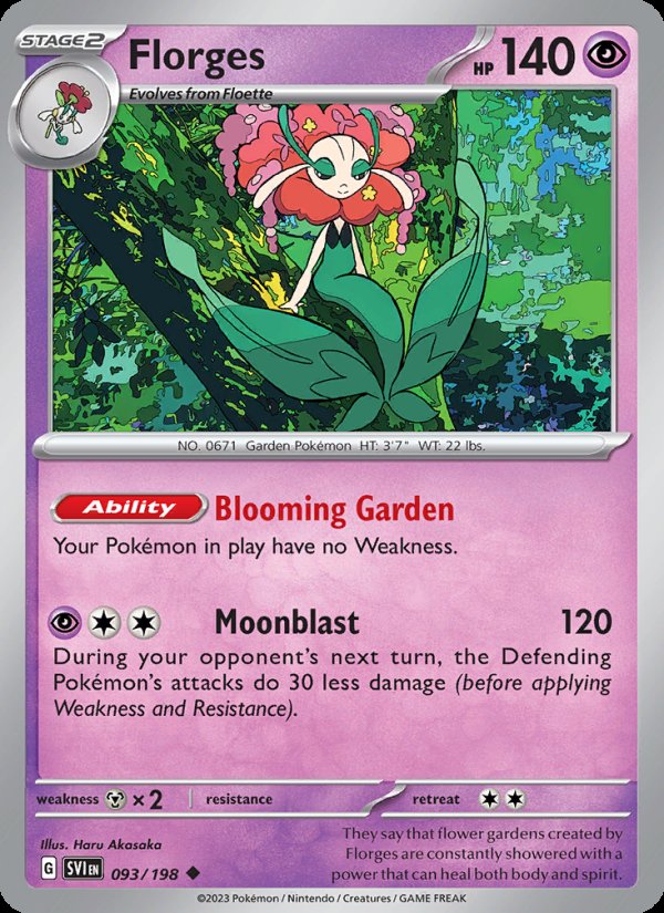 Florges 093/198 - Scarlet & Violet Pokemon card
