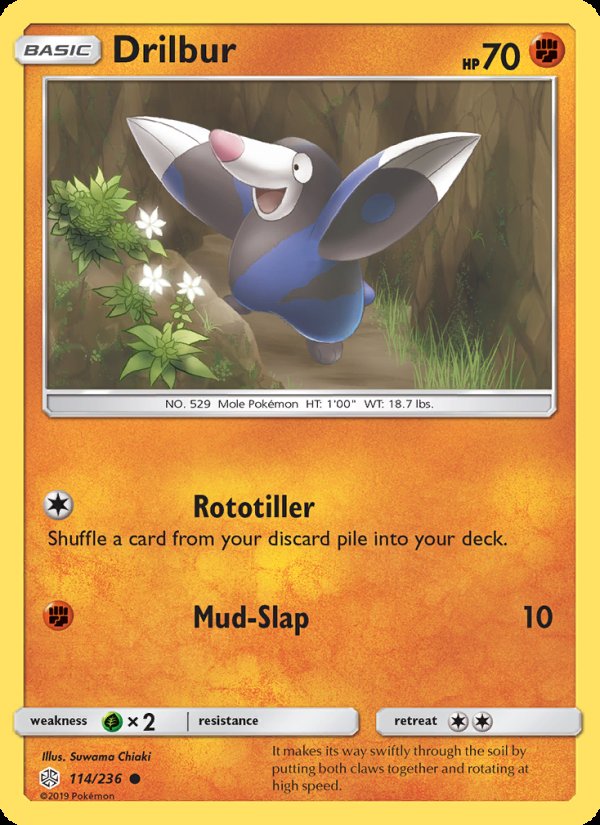 Drilbur 114/236 - Cosmic Eclipse Pokemon card