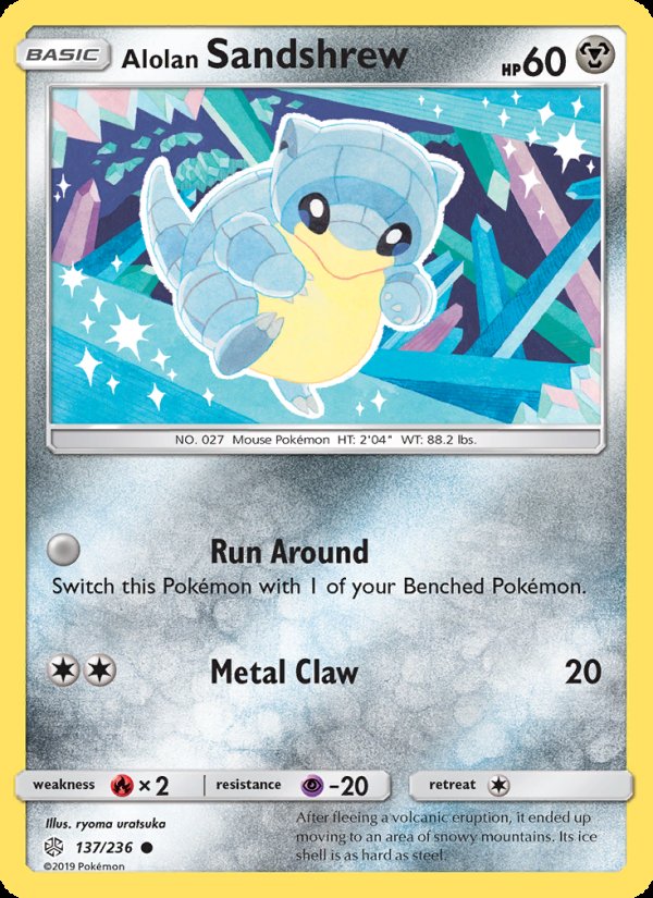 Alolan Sandshrew 137/236 - Cosmic Eclipse Pokemon card