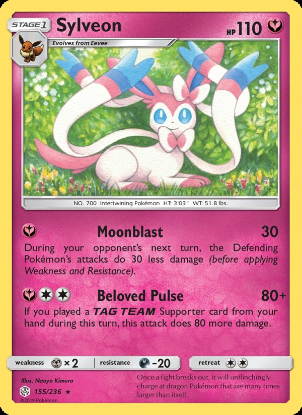 Sylveon 155/236 - Cosmic Eclipse Pokemon card