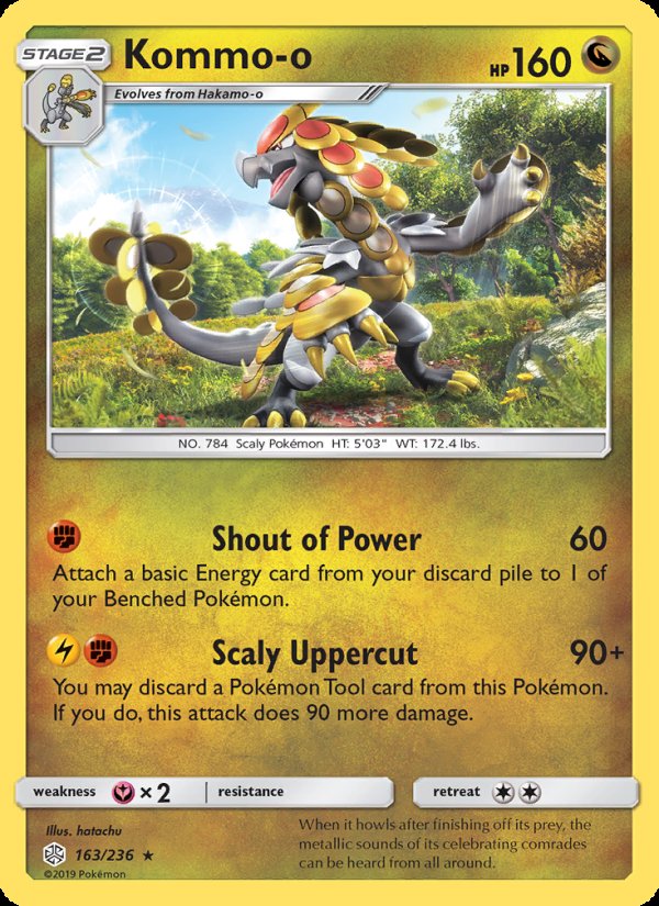 Kommo-o 163/236 - Cosmic Eclipse Pokemon card