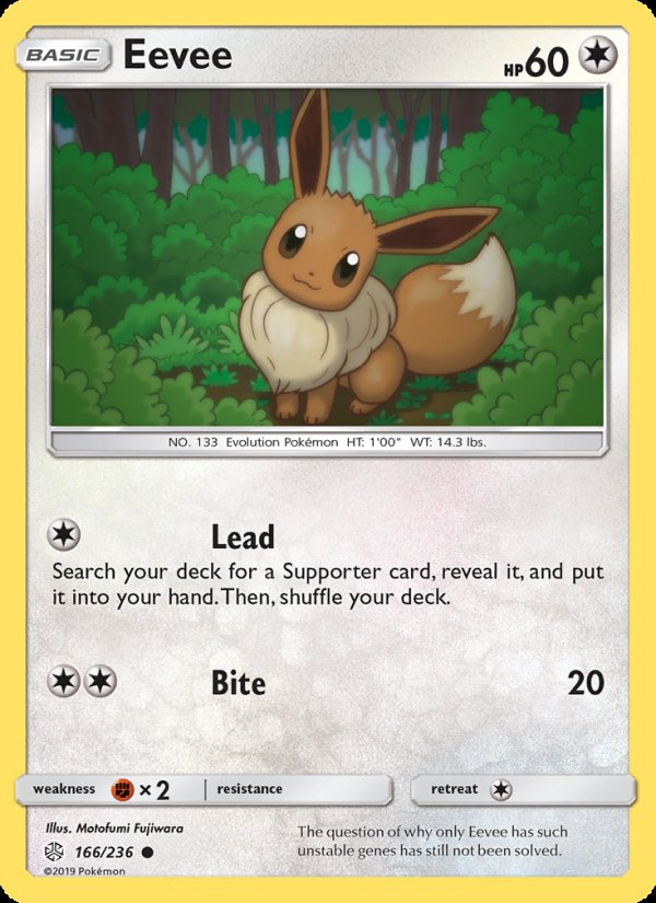 Eevee 166/236 - Cosmic Eclipse Pokemon card