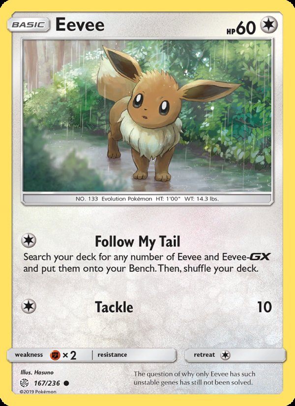Eevee 167/236 - Cosmic Eclipse Pokemon card