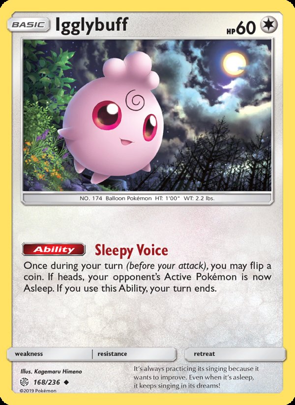 Igglybuff 168/236 - Cosmic Eclipse Pokemon card
