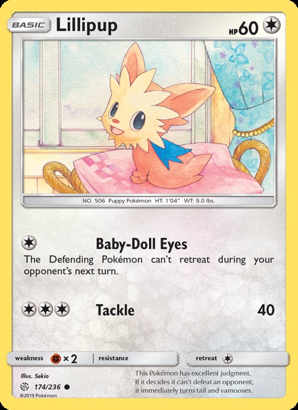 Lillipup 174/236 - Cosmic Eclipse Pokemon card