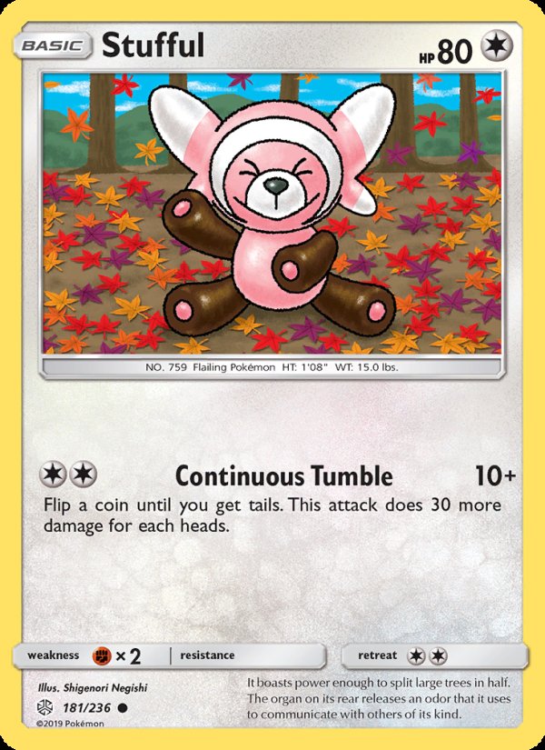 Stufful 181/236 - Cosmic Eclipse Pokemon card
