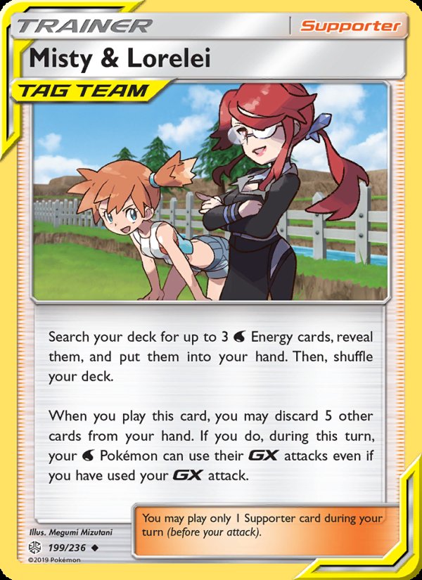 Misty & Lorelei 199/236 - Cosmic Eclipse Pokemon card