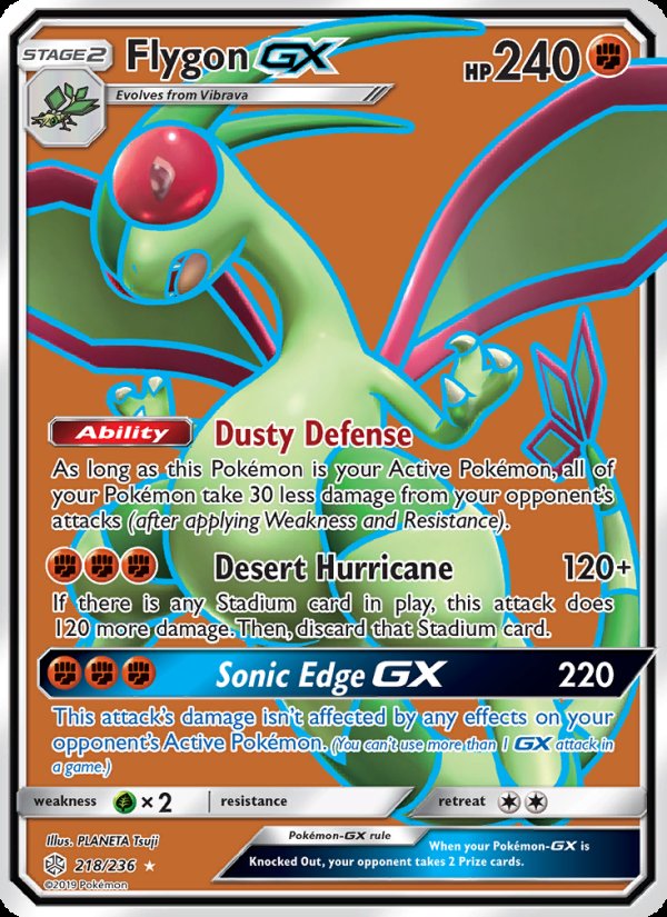 Flygon GX 218/236 - Cosmic Eclipse Pokemon card