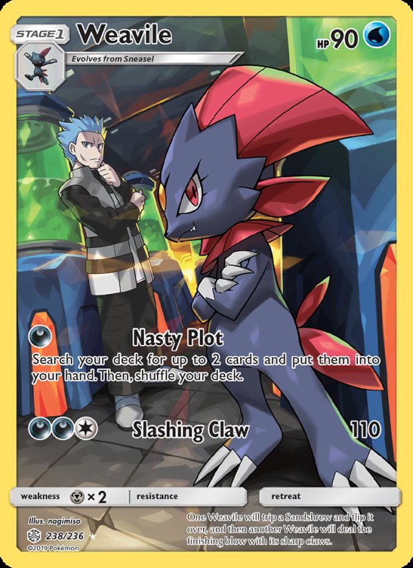 Weavile 238/236 - Cosmic Eclipse Pokemon card