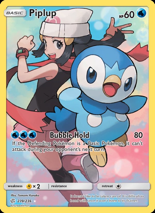 Piplup 239/236 - Cosmic Eclipse Pokemon card
