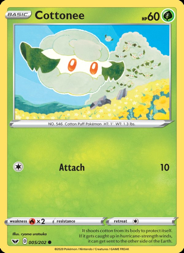 Cottonee 5/202 - Sword & Shield Pokemon card