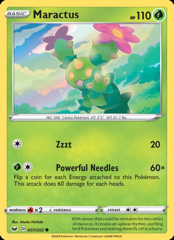 Maractus 7/202 - Sword & Shield Pokemon card
