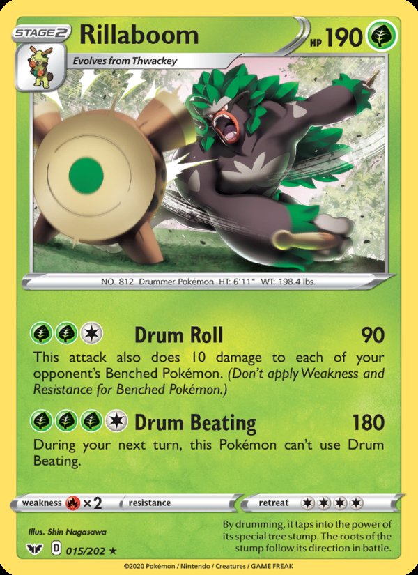 Rillaboom 15/202 - Sword & Shield Pokemon card
