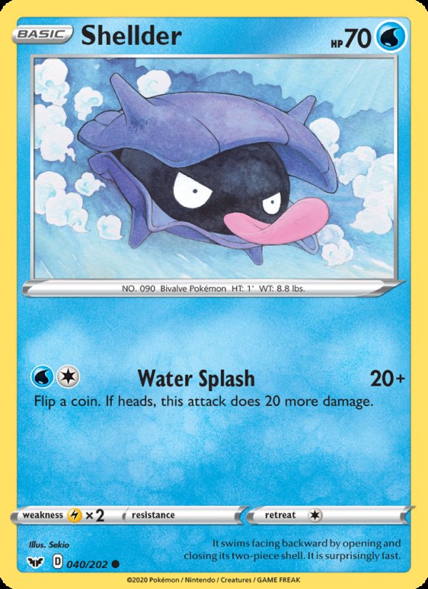 Shellder 40/202 - Sword & Shield Pokemon card