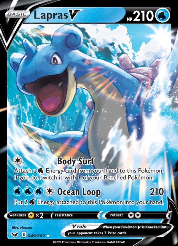 Lapras V 49/202 - Sword & Shield Pokemon card