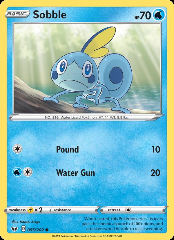 Sobble 55/202 - Sword & Shield Pokemon card