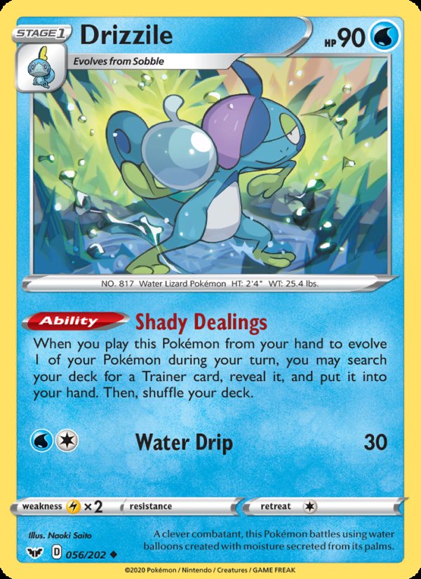 Drizzile 56/202 - Sword & Shield Pokemon card