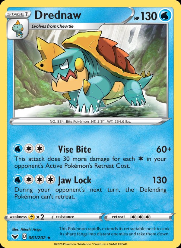 Drednaw 61/202 - Sword & Shield Pokemon card