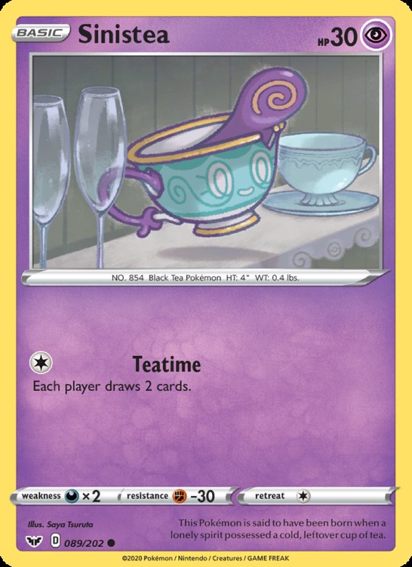 Sinistea 89/202 - Sword & Shield Pokemon card