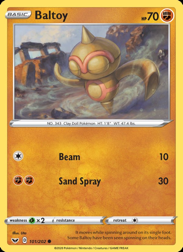 Baltoy 101/202 - Sword & Shield Pokemon card