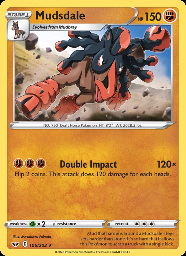 Mudsdale 106/202 - Sword & Shield Pokemon card