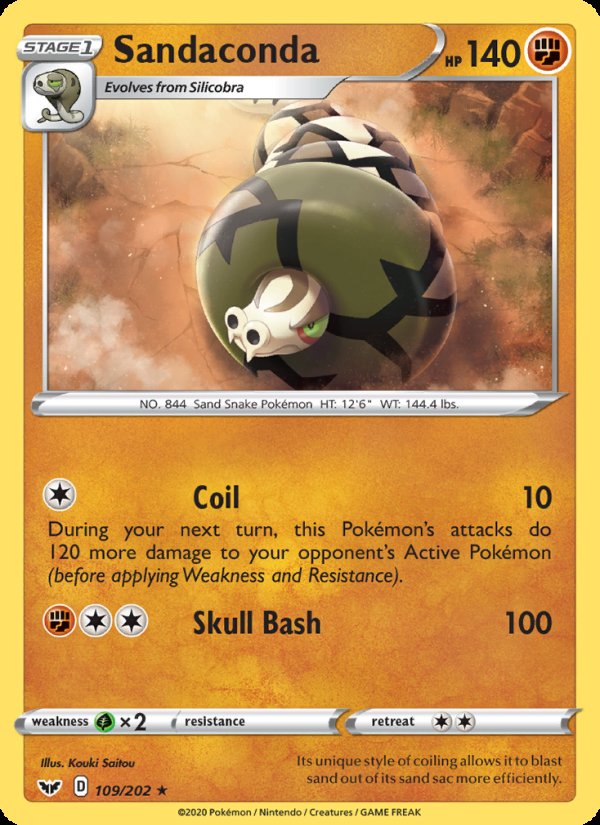 Sandaconda 109/202 - Sword & Shield Pokemon card